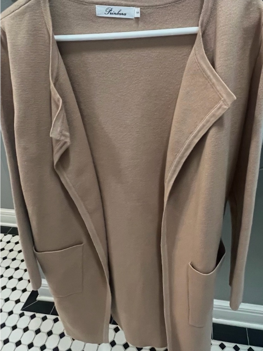 Pinkova Lightweight Open Front Cardigan - Camel